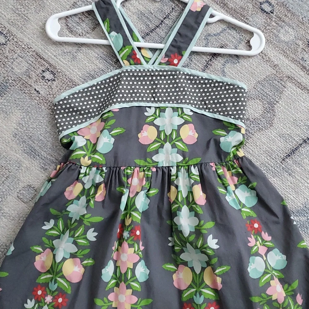 Matilda Jane Girls Saturday Afternoon Floral Tunic Long Top Sz8